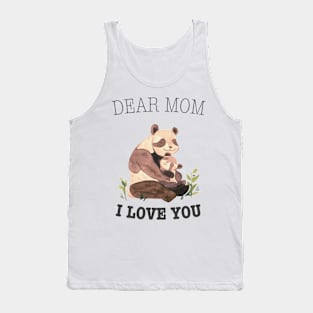 Vintage Panda, Dear Mom I Love You Tank Top